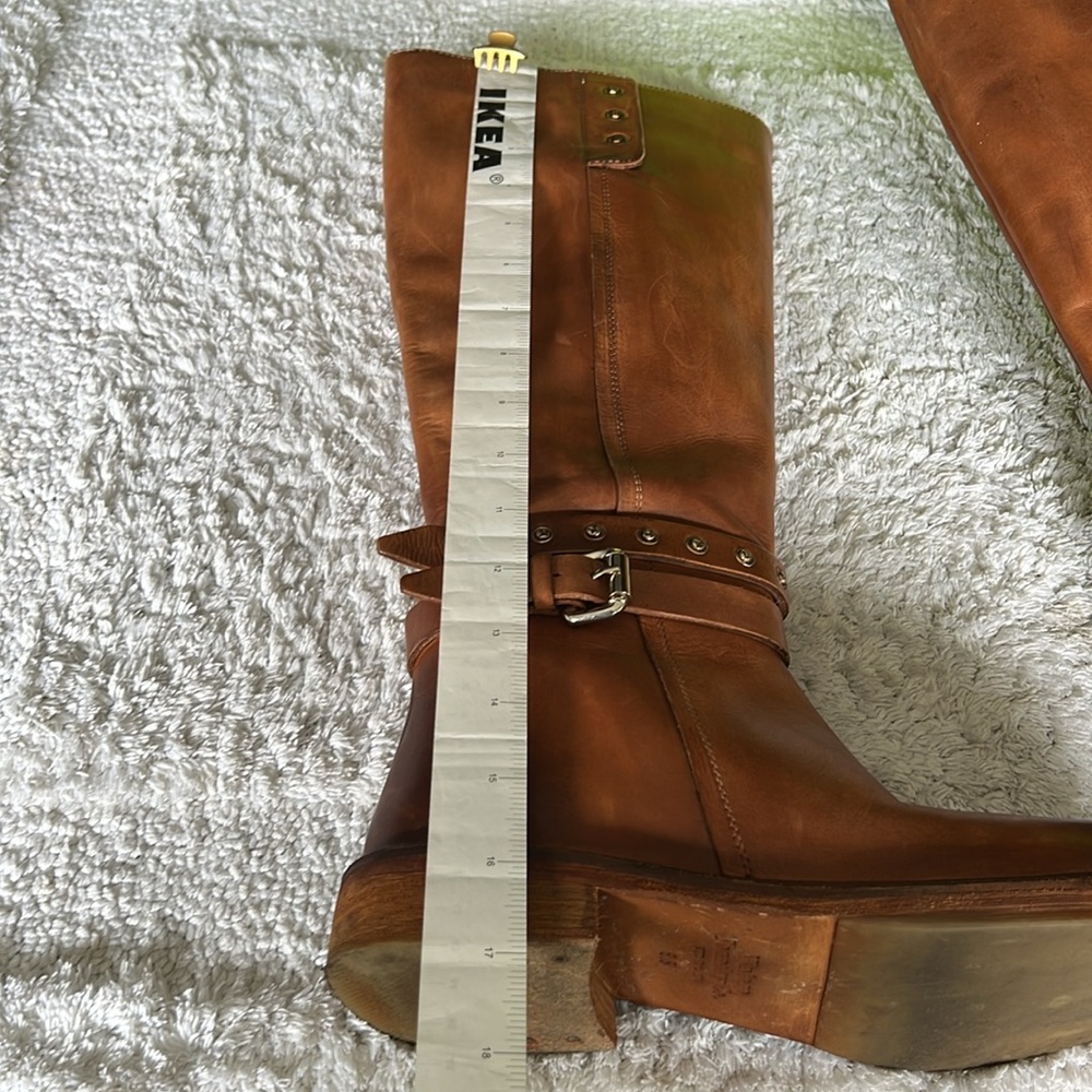 Vintage Foundry Co Reign Tall Btown Leather Riding Boots Studs 6.5 - Picture 12 of 14